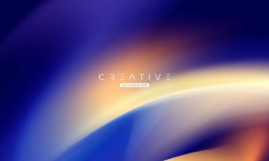 Soyut sıvı gradyan arkaplan. Sıvı renk karışımı. Mavi ve Turuncu renk karışımı. Reklamlarınız için Modern Tasarım Şablonu, Banner, Poster, Kapak, Web, Broşür ve Broşür. Vektör Eps 10