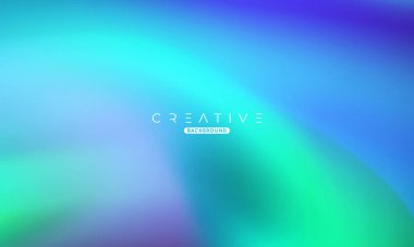 Soyut sıvı gradyan arkaplan. Sıvı renk karışımı. Yeşil ve Mavi renk karışımı. Reklamlarınız için Modern Tasarım Şablonu, Banner, Poster, Kapak, Web, Broşür ve Broşür. Vektör Eps 10