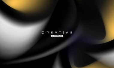 Soyut sıvı gradyan arkaplan. Sıvı renk karışımı. Siyah ve Sarı renkli harmanlanmış. Reklamlarınız için Modern Tasarım Şablonu, Banner, Poster, Kapak, Web, Broşür ve Broşür. Vektör Eps 10