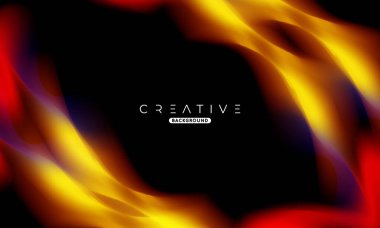 Soyut sıvı gradyan arkaplan. Sıvı renk karışımı. Siyah ve turuncu renkli harmanlanmış. Reklamlarınız için Modern Tasarım Şablonu, Banner, Poster, Kapak, Web, Broşür ve Broşür. Vektör Eps 10