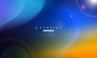 Soyut sıvı gradyan arkaplan. Sıvı renk karışımı. Mavi ve Turuncu renk karışımı. Reklamlarınız için Modern Tasarım Şablonu, Banner, Poster, Kapak, Web, Broşür ve Broşür. Vektör Eps 10