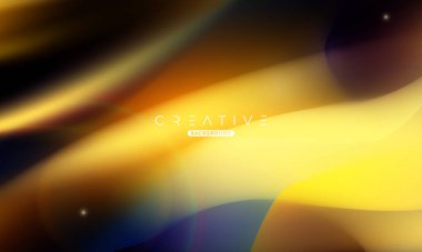 Soyut sıvı gradyan arkaplan. Sıvı renk karışımı. Altın ve Siyah Renk karışımı. Reklamlarınız için Modern Tasarım Şablonu, Banner, Poster, Kapak, Web, Broşür ve Broşür. Vektör Eps 10