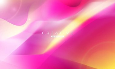 Soyut sıvı gradyan arkaplan. Sıvı renk karışımı. Pembe ve Sarı Renk karışımı. Reklamlarınız için Modern Tasarım Şablonu, Banner, Poster, Kapak, Web, Broşür ve Broşür. Vektör Eps 10