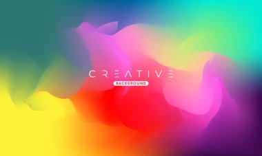 Soyut sıvı gradyan arkaplan. Sıvı renk karışımı. Renkli canlı renk karışımı. Reklamınız için Modern Tasarım Şablonu, Poster, Kapak, Web sayfası, Broşür ve Broşür. Vektör Eps 10