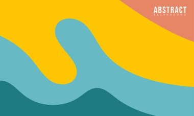 Renkli 70 'lerin Soyut Akışkan ve Geometrik Arkaplanı Memphis Stili Satış Bayrağı Pazarlamanız İçin. Vektör Eps 10