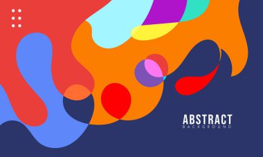 Satış Bayrağı Pazarlamanız İçin Memphis Tarzı ile Renkli Soyut Akışkan ve Geometrik Arkaplan. Vektör Eps 10