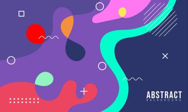 Satış Sanatı, Poster, Kapak, Sayfa ve Daha Fazla İçin Renkli Soyut Akışkan ve Geometrik Arkaplan. Vektör Eps 10