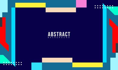 Satılık Bayrak Pazarlama, Poster, Kapak, Sayfa ve Daha Fazla İçin Renkli Soyut Geometrik Memphis Arkaplanı. Vektör Eps 10