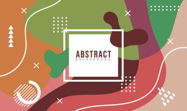 Satılık Bayrak Pazarlama, Poster, Kapak, Sayfa ve Daha Fazla İçin Renkli Soyut Memphis Akışkan ve Geometrik Arkaplan. Vektör Eps 10