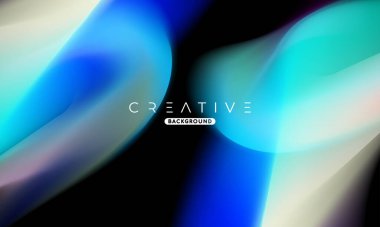 Soyut sıvı gradyan arkaplan. Sıvı renk karışımı. Mavi ve Turuncu renk karışımı. Reklamlarınız için Modern Tasarım Şablonu, Banner, Poster, Kapak, Web Sitesi, Broşür ve Broşür. Vektör Eps 10