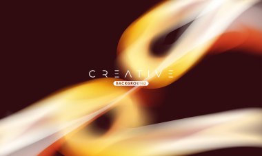 Soyut sıvı gradyan arkaplan. Sıvı renk karışımı. Mavi ve Turuncu renk karışımı. Reklamlarınız için Modern Tasarım Şablonu, Banner, Poster, Kapak, Web Sitesi, Broşür ve Broşür. Vektör Eps 10