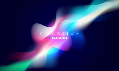 Soyut sıvı gradyan arkaplan. Sıvı renk karışımı. Mavi ve Turuncu renk karışımı. Reklamlarınız için Modern Tasarım Şablonu, Banner, Poster, Kapak, Web Sitesi, Broşür ve Broşür. Vektör Eps 10