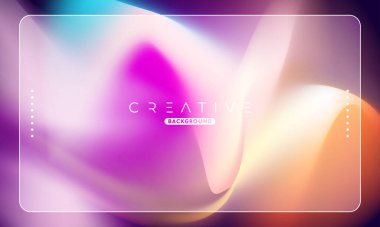 Soyut sıvı gradyan arkaplan. Sıvı renk karışımı. Mavi ve Turuncu renk karışımı. Reklamlarınız için Modern Tasarım Şablonu, Banner, Poster, Kapak, Web Sitesi, Broşür ve Broşür. Vektör Eps 10