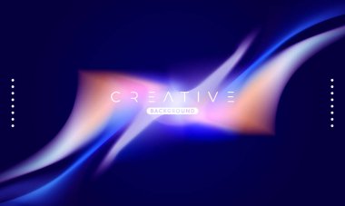 Soyut sıvı gradyan arkaplan. Sıvı renk karışımı. Mavi ve Turuncu renk karışımı. Reklamlarınız için Modern Tasarım Şablonu, Banner, Poster, Kapak, Web Sitesi, Broşür ve Broşür. Vektör Eps 10