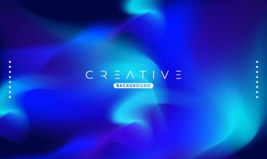 Soyut sıvı gradyan arkaplan. Sıvı renk karışımı. Mavi ve Turuncu renk karışımı. Reklamlarınız için Modern Tasarım Şablonu, Banner, Poster, Kapak, Web Sitesi, Broşür ve Broşür. Vektör Eps 10