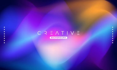 Soyut sıvı gradyan arkaplan. Sıvı renk karışımı. Mavi ve Turuncu renk karışımı. Reklamlarınız için Modern Tasarım Şablonu, Banner, Poster, Kapak, Web Sitesi, Broşür ve Broşür. Vektör Eps 10