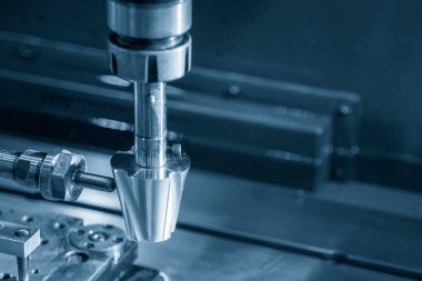Close up operation of the sinker EDM machine. The mold and die manufacturing concept by EDM machine.
