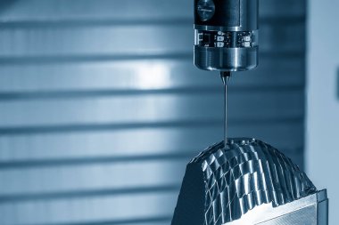 The  CMM probe measuring the injection mold parts on machining center. The quality control of automotive parts with  Coordinate Measuring Machine.