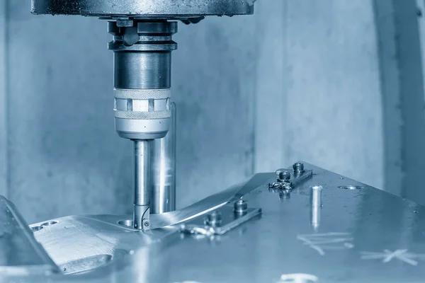 Cnc Değirmen Makinesi Enjeksiyon Küf Parçalarını Indekslenebilir Araçlarla Kesiyor Kalıplar — Stok fotoğraf