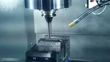 Katı top sonu-değirmen aracı tarafından enjeksiyon kalıp kesim Cnc freze tezgahı. Merhaba-teknoloji üretim süreci.