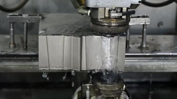 Wire Edm Machine Cutting Die Parts Liquid Coolant Mold Die — Stock Video