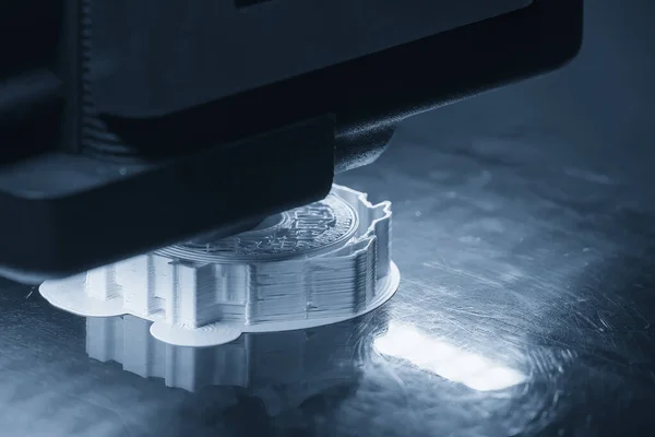 3D打印机的加法制造 快速原型法的高技术制造工艺 — 图库照片