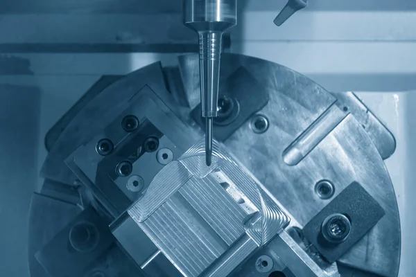 Axis Cnc Milling Machine Cutting Automotive Parts Ball End Mill — Φωτογραφία Αρχείου