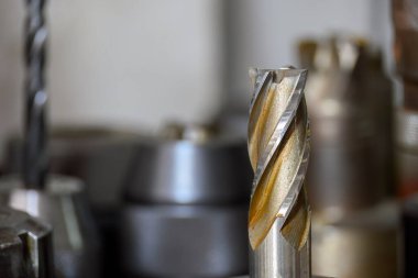 Yakın çekim, yüksek hızlı düz uçlu değirmen aracı. Makine merkezi için kesme aracı.