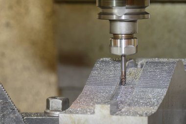 CNC değirmen makinesinin matbaayı kesme kısmı, sağlam bir boğa değirmeni aleti ve G-code veri arkaplanı sayesinde öldü. Kalıplar, sert top değirmeni ile makine merkeziyle kesme işlemi yapıyor.