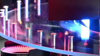 Pan sahnesi, metal şaftlı optik teftiş makinesi. Optik teftiş makinesinin yüksek hız denetim yöntemi.