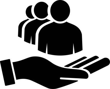 Sosyal iletişim konsepti olarak bir grup insan simgesi