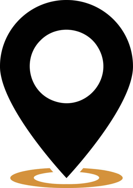 Иконка векторного плоского значка местоположения как концепция поиска позиции