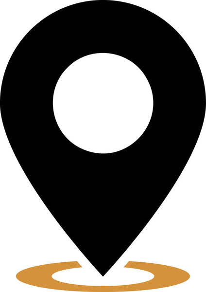 Значок плоского положения как концепция поиска позиции