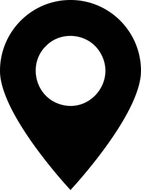 Yol kavramı olarak konum broşunun vektör simgesi