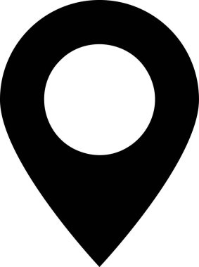 Yol konumu olarak konum broşunun düz simgesi