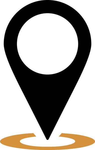 Плоский значок как концепция маркировки местоположения