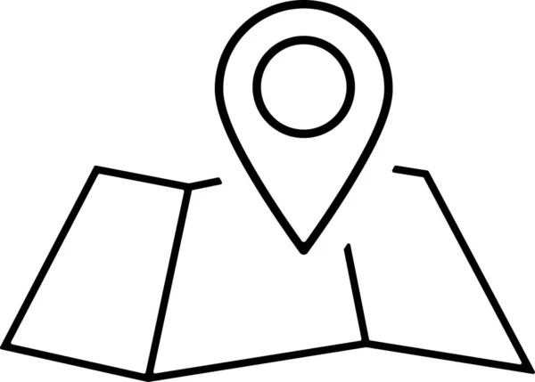 Icon Map Pin Location Concept — Stock Vector