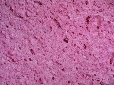 Pembe süngerin pürüzlü dokusu. Özet yakın plan