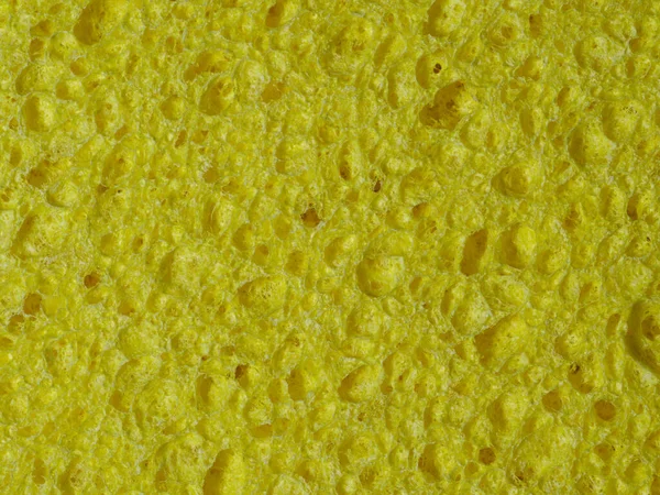 Texture Porous Yellow Sponge Close Abstract Background — Stock Photo, Image