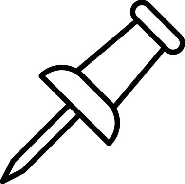 Pin 'in çizgi simgesi. Taslak vektör işareti