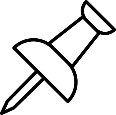 Pin basmanın simgesi. Düzenlenebilir vektör EPS10 vuruşu