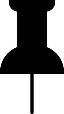 Pin baskısının düz vektör simgesi