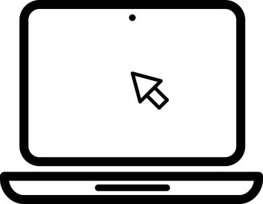 Web tasarımı veya site arayüzü için satır dizüstü simgesi