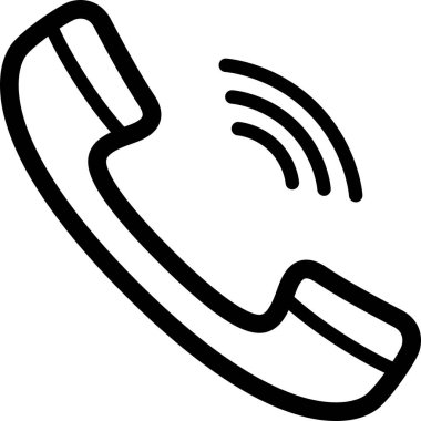 Kişi konsepti veya çağrı simgesi olarak doğrusal telefon simgesi