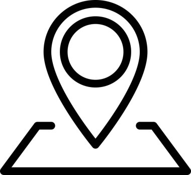 Yer konumu konsepti olarak çizgi simgesi