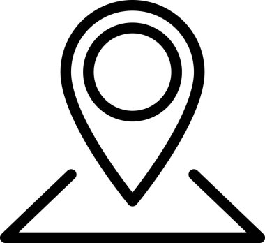 Bir konum işaretleme konsepti olarak çizgi simgesi