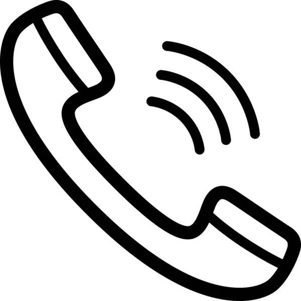 Linear Telephone Icon Concept Contact Call Icon — Stock Vector