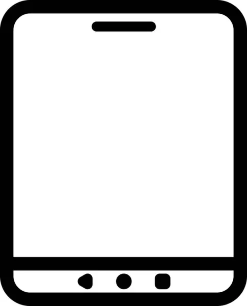 Icône Tablette Ligne Pour Conception Web Simple — Image vectorielle