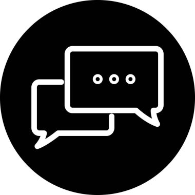 Web tasarımı için iletişim sembolü olarak düz yorum simgesi