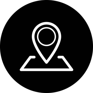 Harita iğne noktasının düz simgesi konum konumu olarak